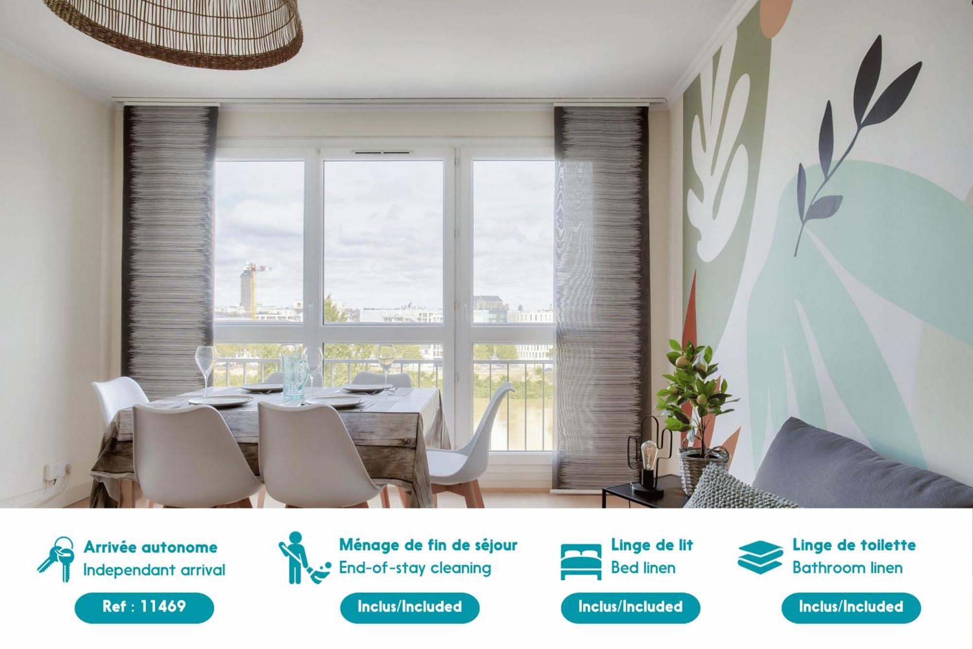 Escapade Sur L'Ile De Nantes Avec Vue Sur La Loire Apartment Bagian luar foto
